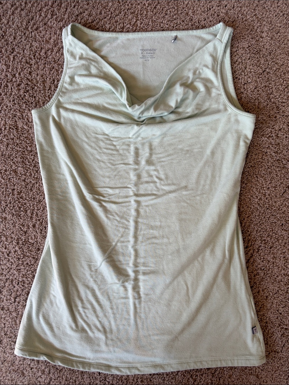 Toad & Co. Whisper Double Tank Soft Green size XS
